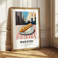 Baguette – White village Outdoor Café Scene, French Food Illustration