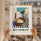 Rice And Beans – White village Outdoor Café Scene, Latin Food Illustration, styled in a charming Paris street view