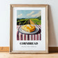 Cornbread – Hilltop Table Scene, American Pastry Poster, in wooden frame leaning on the floor