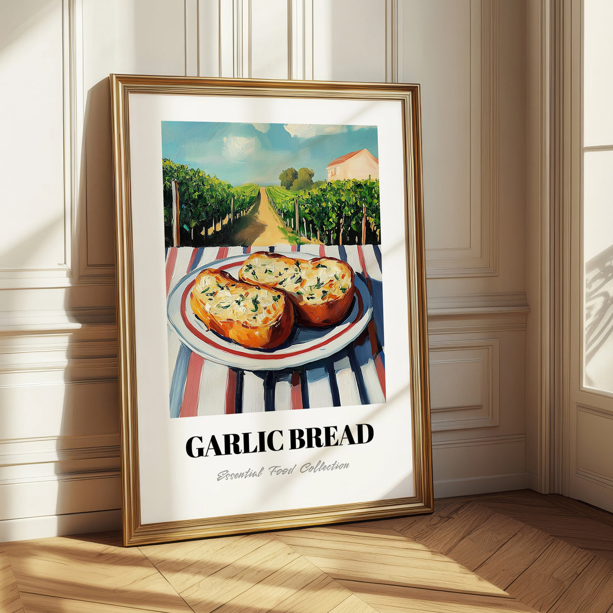 Garlic Bread – Hillside Café View, Italian Food Wall Decor