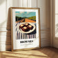 Brownies – Hilltop Café Scene, American Dessert Poster 