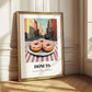 Donuts – New York Street Café Scene, American Pastry Print 