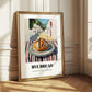 Rye Bread – White village Urban Café Scene, German Food Poster