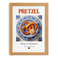 Pretzel – German Bread Dish, Café Wall Decor, set in oak frame