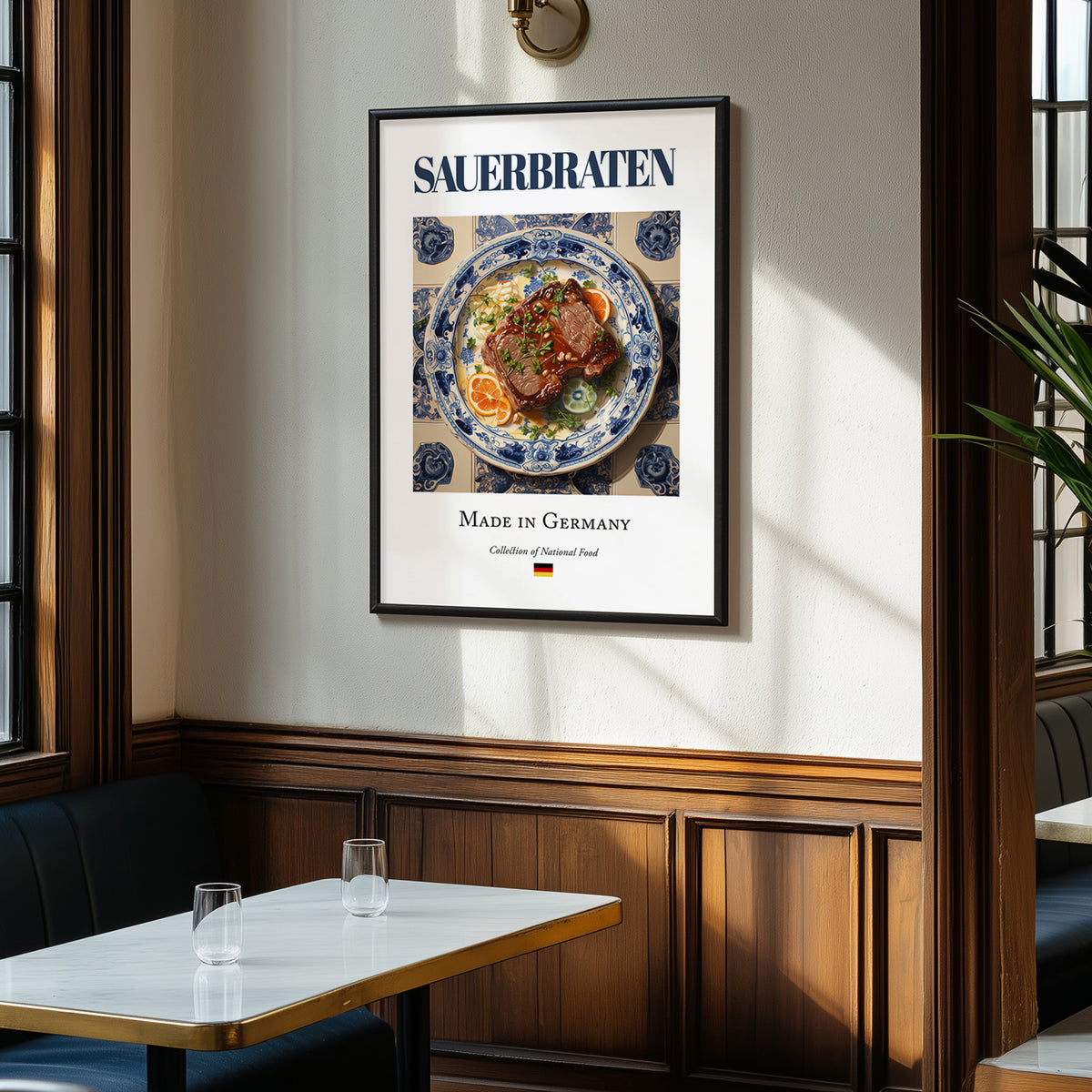 Sauerbraten – German Stew Dish, Tavern Poster, clean layout with no caption