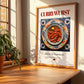 Currywurst – German Meat Dish, Food Bar Wall Art, no-text version framed in wood