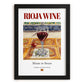 Rioja wine – Spanish Red Wine, Tasting Room Poster, in sleek black frame