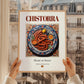 Chistorra – Spanish Meat Dish, Food Bar Print, styled in a charming Paris street view