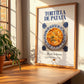Tortilla de patata – Spanish Dish, Bistro Poster, no-text version framed in wood