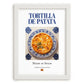 Tortilla de patata – Spanish Dish, Bistro Poster, placed in minimal white frame