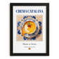 Crema Catalana – Spanish Dessert Dish, Restaurant Poster, in sleek black frame