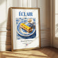 Éclair – French Dessert Dish, Café Wall Decor