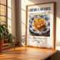 Crème caramel – French Dessert Dish, Restaurant Poster, no-text version framed in wood