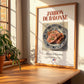 Jambon de Bayonne – French Meat Dish, Tavern Print, no-text version framed in wood