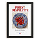 Piment d'Espelette – French Spice Dish, Café Print, in sleek black frame