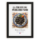 Black Périgord Truffle – French Ingredient Dish, Tavern Wall Art, in sleek black frame