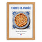 Tarte flambée – French Pastry Dish, Bistro Poster, set in oak frame