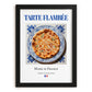 Tarte flambée – French Pastry Dish, Bistro Poster, in sleek black frame