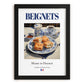 Beignets – French Dessert Dish, Brasserie Wall Art, in sleek black frame
