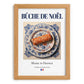 Bûche de Noël – French Dessert Dish, Tavern Poster, set in oak frame