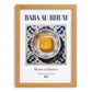 Baba au rhum – French Dessert Dish, Restaurant Illustration, set in oak frame