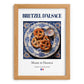 Bretzel d'Alsace – French Bread Dish, Fine Dining Restaurant Painting, set in oak frame