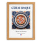 Gâteau Basque – French Dessert Dish, Bistro Poster, set in oak frame