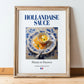 Hollandaise sauce – French Sauce Dish, Restaurant Still Life, in wooden frame leaning on the floor