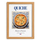 Quiche – French Dish, Bistro Wall Art, set in oak frame