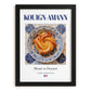 Kouign-amann – French Dessert Dish, Brasserie Still Life, in sleek black frame