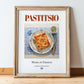 Pastitsio – Greek Meat Dish, Tavern Wall Decor, in wooden frame leaning on the floor