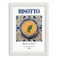 Risotto – Italian Rice Dish, Bistro Wall Art, placed in minimal white frame