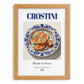 Crostini – Italian Dish, Café Poster, set in oak frame