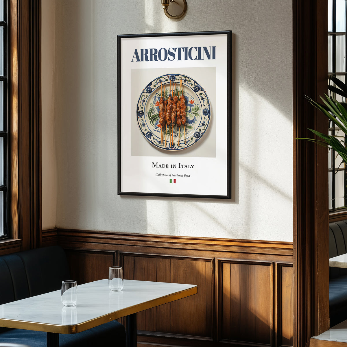 Arrosticini – Italian Meat Dish, Restaurant Poster, clean layout with no caption