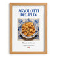 Agnolotti del plin – Italian Pasta, Osteria Illustration, set in oak frame