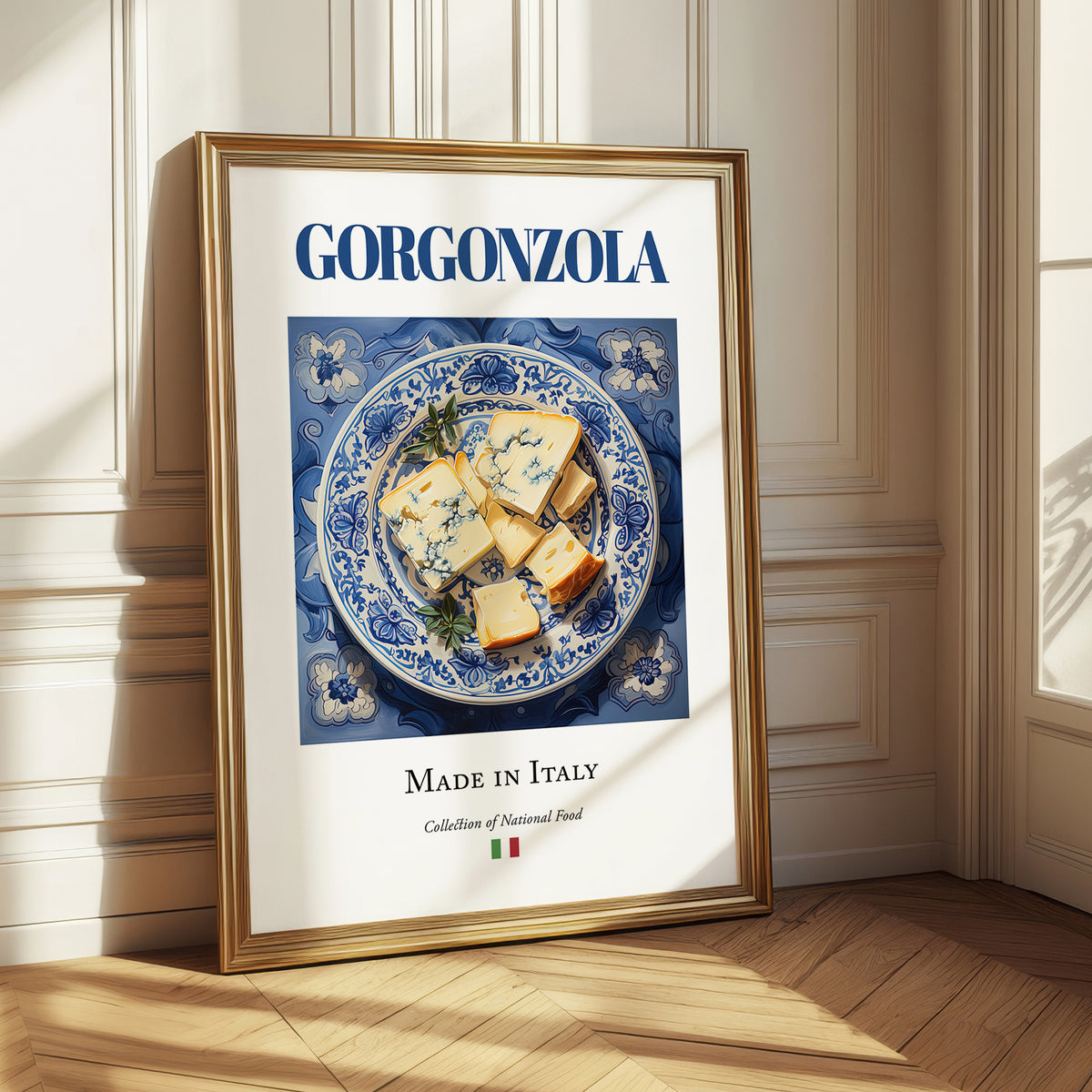 Gorgonzola – Italian Cheese Dish, Farmhouse Kitchen Print