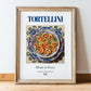 Tortellini – Italian Pasta, Osteria Wall Decor, in wooden frame leaning on the floor
