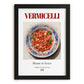 Vermicelli – Italian Pasta, Osteria Print, in sleek black frame
