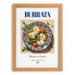 Burrata – Italian Cheese Dish, Tavern Wall Art, set in oak frame