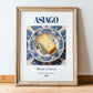 Asiago – Italian Cheese Dish, Tavern Wall Decor, in wooden frame leaning on the floor