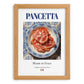 Pancetta – Italian Meat Dish, Restaurant Poster, set in oak frame