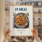 Fusilli – Italian Pasta, Trattoria Illustration, styled in a charming Paris street view