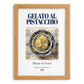 Gelato al pistacchio – Italian Dessert Dish, Brasserie Print, set in oak frame