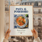 Pasta al pomodoro – Italian Pasta, Restaurant Wall Art, styled in a charming Paris street view