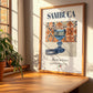Sambuca – Italian Spirit Drink, Beach Bar Print, no-text version framed in wood