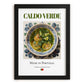 Caldo verde – Portuguese Soup Dish, Restaurant Wall Art, in sleek black frame