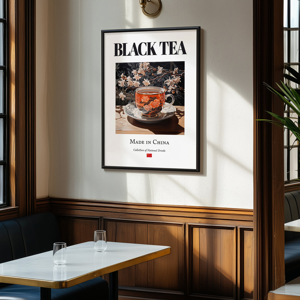 Black Tea – Chinese Tea, Tea Room Wall Decor, clean layout with no caption