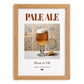 Pale Ale – English Beer, Gastropub Wall Art, set in oak frame