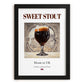 Sweet Stout – English Beer, Gastropub Print, in sleek black frame