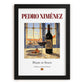 Pedro Ximénez – Spanish Dessert Wine, Tasting Room Wall Decor, in sleek black frame